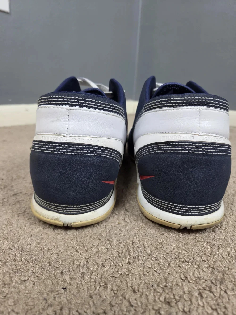 Men's Navy and White Performance Basketball Sneakers